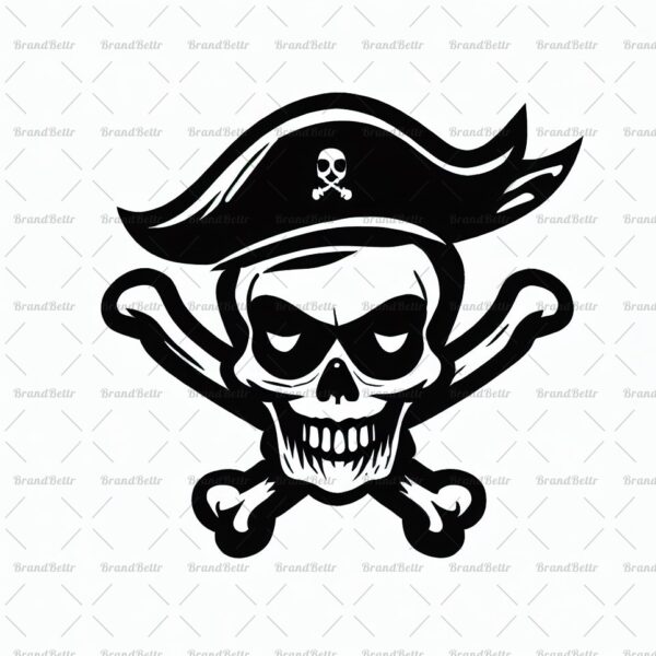 Piratenschädel und gekreuzte Knochen